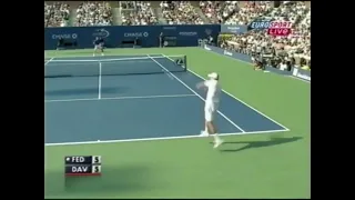 Federer vs Davydenko | US OPEN 2007 (SF) | Court Level & Slow Motion