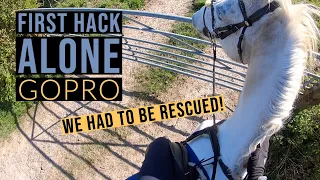 FIRST HACK ALONE FAIL | GoPro Hack Out With Me | UK Equestrian YouTuber