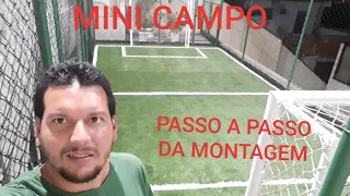 MINI CAMPO DE FUTEBOL    PASSO A PASSO da montagem do campo com grama 30mm bicolor