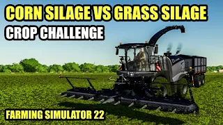 FS22 CORN SILAGE vs GRASS SILAGE Crop Challenge | Farming Simulator 22