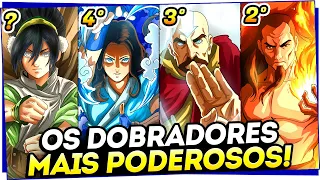 OS 5 DOBRADORES MAIS PODEROSOS DE CADA ELEMENTO DO MUNDO AVATAR - ÁGUA, TERRA, FOGO E AR