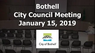 January 15, 2019 Bothell City Council Meeting