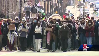 Pro-Palestine demonstrators shut down Boston streets