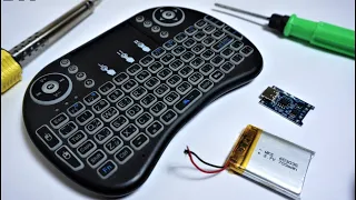 HOW TO MAKE THE I8 KEYBOARD REMOTE CONTROL RECHARGEABLE  *EASY DIY*