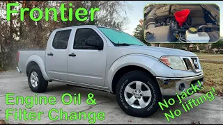 Nissan Frontier Oil Change (2005 - 2019) - No Jack Required!