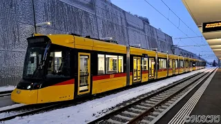 Ankuppeln von 2 Tramlink der BLT (Test Stadler)