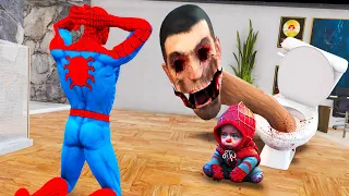 SKIBIDI TOILET CAPTUROU O FILHO DO HOMEM ARANHA NO GTA 5