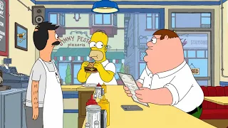 Family Guy – Peter Meets Homer Simpson and Bob Belcher