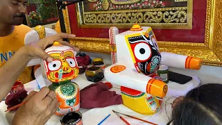 how to paint jagannath deities II Jagannath idol painting  !! How to make a Jagannath