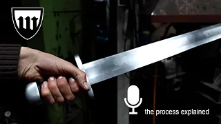 Forging a crucible steel sword, the complete movie, the process explained.