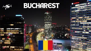 [4K] City of Nightlights: Bucharest's Skyscraper Tapestry After Dark