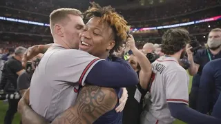 Raw video of Final Out of World Series as Braves win Title!