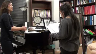 A voice lesson with a lyric soprano