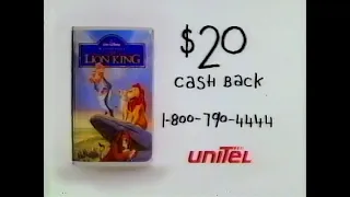 Unitel Lion King commercial from 1995