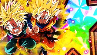 C'E' UN PROBLEMA!! 100% SSJ GOTEN e TRUNKS SHOWCASE LINK LVL 10 DBZ DOKKAN BATTLE ITA