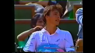 Roland Garros 1990 1R Ivanisevic vs Becker (2/2)