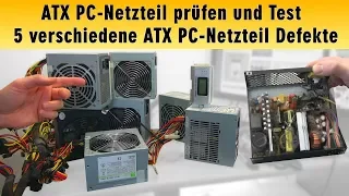 ATX PC-Netzteil prüfen und Test - 5 verschiedene Computer Netzteil Defekte - [4K]