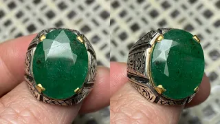 Big Big Emerald 😳 #emerald #gemstones #jewellery #gems #stones #treasure #jewelry #minerals #rings