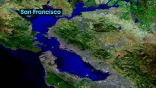 Al Gore's simulation of sea level rise in Florida and the San Francisco Bay