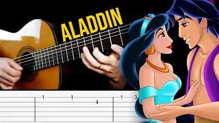 A WHOLE NEW WORLD (Aladdin) Guitar Tabs Tutorial | Guitar Cover