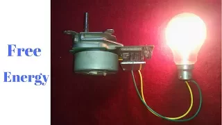 Make a Free Energy Generator from a Dead Printer Motors use Light Bulbs 100 watts 2017