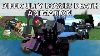 All Difficulty Bosses Death Animation (Including Hardcore) - Tower Defense Simulator