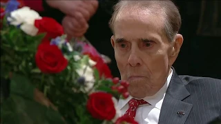 President George HW Bush's casket saluted by Bob Dole in Capitol Rotunda