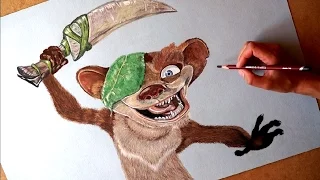 Drawing Buck Cartoon Character from Ice Age.