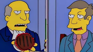 Steamed Hams but Seymour and Chalmers exist in parallel universes where they speak extremely slowly