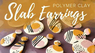 Easy Polymer Clay Slab Earrings Tutorial