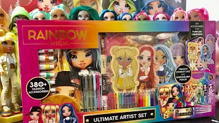 What is inside the Rainbow High Ultimate Artist set? Paper dolls, stickers, art supplies and MORE!!