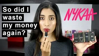 New Nykaa Ultra Matte Lipsticks Swatches & Review