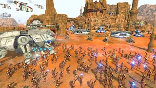 Clone Wars SIEGE of Geonosis SPIRE-FORTRESS! - Men of War: Star Wars Mod
