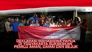 Deklarasi Pemilu 2019 Aman, Damai dan Sejuk Mahasiswa Papua di Yogyakarta