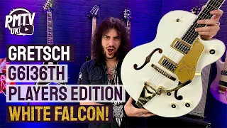 Gretsch G6136TG Players Edition Falcon | Classic White Falcon Look & Vibe But With A Modern Feel!