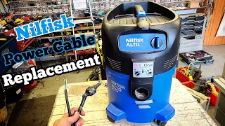 Nilfisk Repair. How to replace the power cable on a Nilfisk Alto Attix 30 Vacuum.