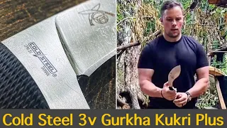 Cold Steel 3v Gurkha Kukri Plus: Extreme Tree Chop Demo