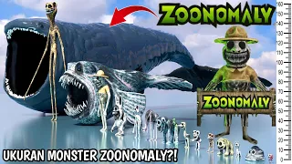 PERBANDINGAN UKURAN SEMUA MONSTER ZOONOMALY TERBARU?!