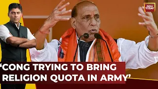 India First With Gaurav Sawant LIVE: Rajnath Singh Hits Out At Cong Over Muslim Reservation