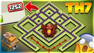 NEW INSANE TOWN HALL 7 TROPHY BASE DESIGN LAYOUT 2017-Clash Of Clans