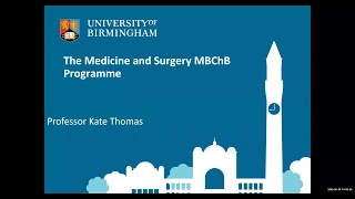 Medicine and Surgery MBChB Programme Talk - Undergraduate Open Day - June 2020