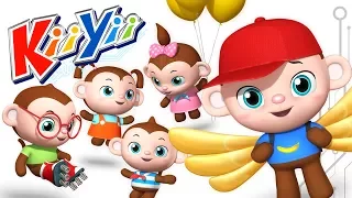 Five Little Monkeys Jumping On The Bed | Nursery Rhymes | Original Version By KiiYii! | 영어동요 모음