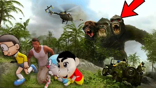 Shinchan and Franklin Help to KING KONG in GTA 5 | King Kong Story in Gta 5 DSELFIE