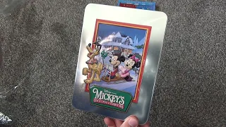 Mickey's Once Upon a Christmas DVD in Collectable Tin Unboxing
