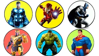 SPIN WHEEL SUPERHERO AVENGERS IRONMAN VS HULK, THANOS VS THOR, SUPERMAN VS BATMAN, SPIDERMAN, HEROES