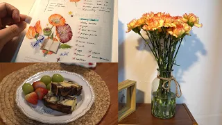 Cozy vlog for a homebody ☘️| ✏️journaling | home-cooking | flower gardening