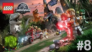 LEGO Jurassic World прохождение - Серия 8 [Толповый побег от тиранозавра!]