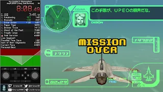 Ace Combat 3: Electrosphere - Any% (NTSC-J) [Sole Survivor, Easy] in 42m 54s 680ms