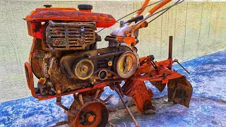 Restoration Old Agricultural Machinery Family Japan | Restore 4-Stroke Petrol Rusty Broken (Part1)