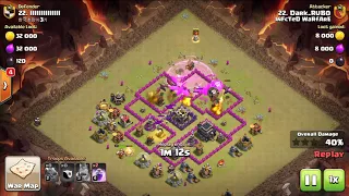 Th7 mass drag war attack with rage spell. No need lighting.